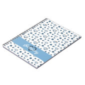 Powder Blue Cheer Hearts, Pom Poms, Megaphon Notizblock (Linke Seite)