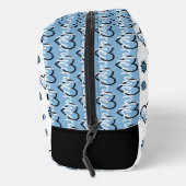 Powder Blue Cheer Hearts, Pom Poms, Megaphon Waschbeutel (Rechts)