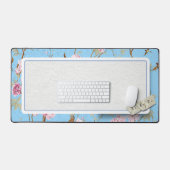 Powder Blue Chinoiserie Archive Desk Mat Schreibtischunterlage (Tastatur & Maus)