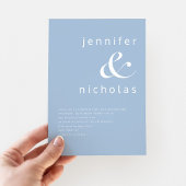 Powder Blue Elegant Minimalistische Typografie Hoc Einladung