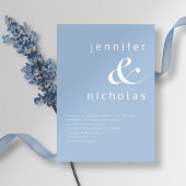 Powder Blue Elegant Minimalistische Typografie Hoc Einladung