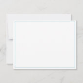 Powder Blue Elephant Nursery Stationery Note Card Einladung (Rückseite)