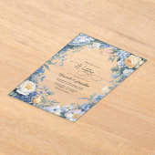 Powder Blue, Lemon Chiffon & Soft White Wedding Acryleinladungen (Ablage )