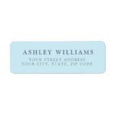 Powder Blue Minimalist Elegant Return Stickers (Vorne)