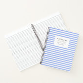 Powder Blue Modern Strip Notebook Notizblock (Innenseite)