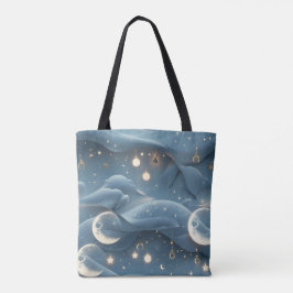 Powder Blue Moon Soft Celestial Aesthetic Tasche