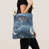 Powder Blue Moon Soft Celestial Aesthetic Tasche (Von Nahem)