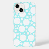 Powder Blue Polka Dot Case-Mate iPhone Hülle (Rückseite)
