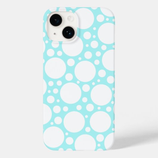 Powder Blue Polka Dot Case-Mate iPhone Hülle (Rückseite)