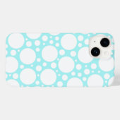 Powder Blue Polka Dot Case-Mate iPhone Hülle (Rückseite (Horizontal))