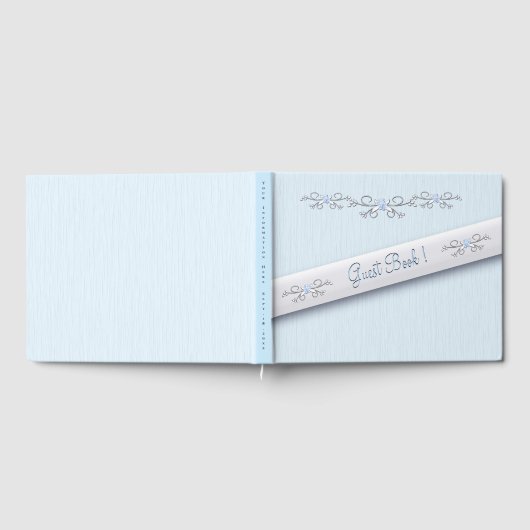 Powder Blue Simplicity Gästebuch (Voll)