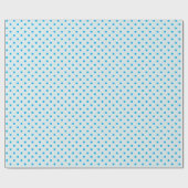 Powder Blue & Sky Blue Polka Dot Wrapping Paper Geschenkpapier (Flach)