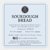 Powder Blue Sourdough Ingredient Cottage Sticker (Vorderseite)