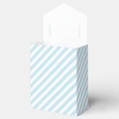 Powder Blue Striped Wedding Party Gefälligkeitsbox Geschenkschachtel (Geöffnet)