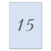 Powder Blue Tischnummer Cards (Rückseite)