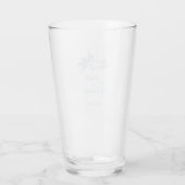 Powder Blue Toile de Jouy Wedding Glass Cup Glas (Rückseite)