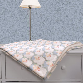 Powder Blue Vintag Santa Claus Winking Weihnachten Fleecedecke