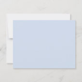 Powder Blue Wavy Frame Note Card Einladung (Rückseite)