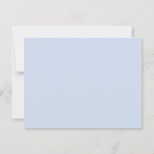 Powder Blue Wavy Frame Note Card Einladung (Rückseite)