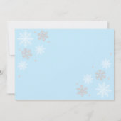 Powder Blue Winter Wonderland Save the Date Einladung (Rückseite)