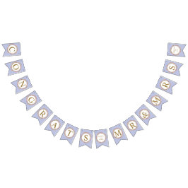 Powder Lavender Gold Floral Moderne Elegante Hochz Wimpelkette