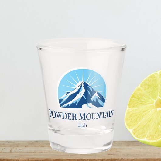  Powder Mountain utah Shot glass Schnapsglas