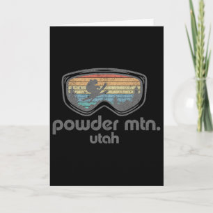 Powder Mountain Utah Skigebiet Skifahren Retro Ski Karte