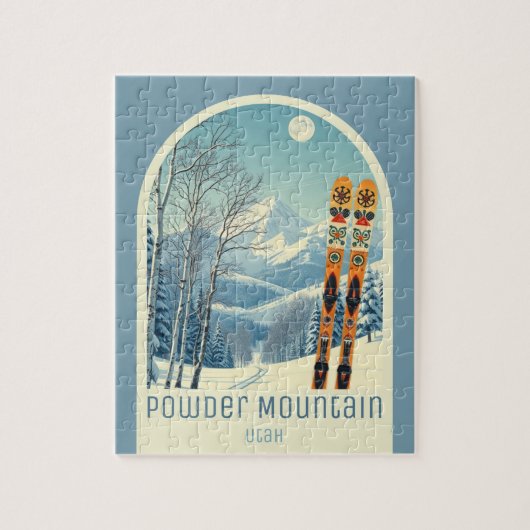 Powder Mountain Utah Skigebiet Spiel Puzzle (Vertikal)
