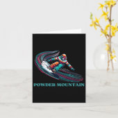 Powder Mountain Utah Snowboarden Karte (Gelbe Blume)