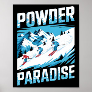 Powder Paradies Skifahren Poster