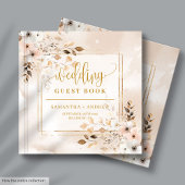 Powder Pink und Gold Fall Boho Wedding Gästebuch