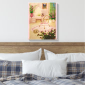 Powder Room Stretched Canvas Print Leinwanddruck (Insitu (Schlafzimmer))
