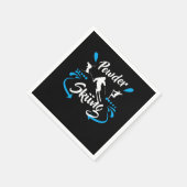 Powder Skiing Skiing Snow Cool Winter Sports Gift Serviette (Ecke)
