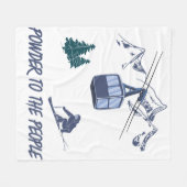 Powder to The People Ski Resort Fleecedecke (Vorderseite (Horizontal))