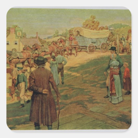 Powder zum Perry am Erie-See, 1911 Quadratischer Aufkleber (Vorderseite)