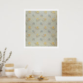 'Powdered' design (textile) Poster (Küche)