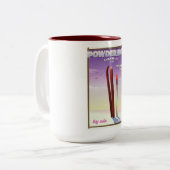 Powderhorn Colorado Reiseplakat Zweifarbige Tasse (Vorderseite Links)