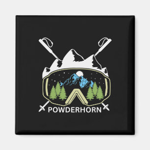 Powderhorn Mountain Resort Colorado Skifahren Ski Magnet