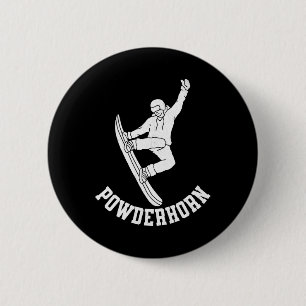 Powderhorn Ski Resort Colorado Snowboarden Snowbo Button