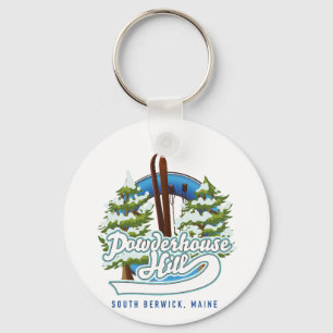 Powderhouse Hill South Berwick Maine Ski Logo Schlüsselanhänger