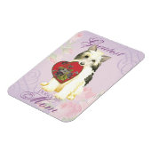 Powderpuff Heart Mama Magnet (Linke Seite)