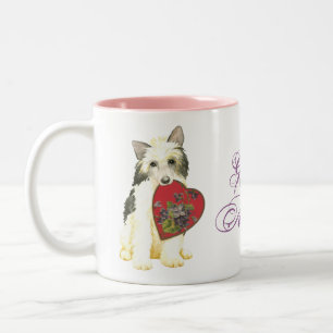 Powderpuff Heart Mama Zweifarbige Tasse