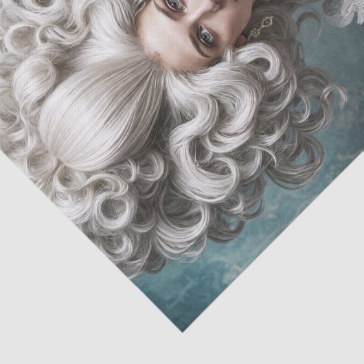 Powderwig Charlotte Rokoko Französisch Decoupage Seidenpapier (Ausschnitt)