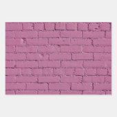 Powdery Pink Brick Wall Geschenkpapier Set (Vorderseite)