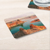 Powell Arizona-See Rechteckiger Pappuntersetzer (angewinkelt)