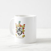 Powell-Familien-Wappen Kaffeetasse (Vorderseite Links)