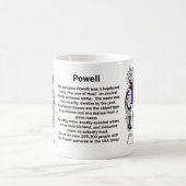 Powell-Familienwappen auf einer Tasse (Mittel)