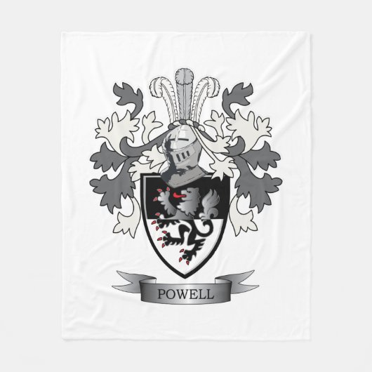 Powell-Familienwappen-Wappen Fleecedecke (Vorderseite)