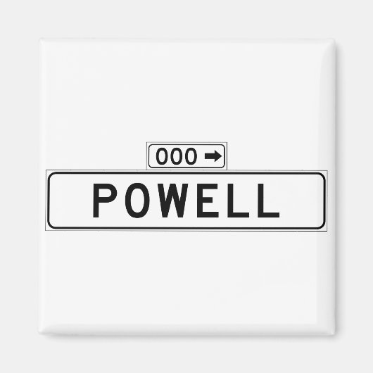 Powell St., San Francisco Street Sign Magnet (Vorne)