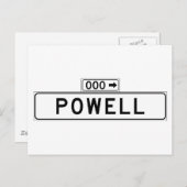 Powell St., San Francisco Street Sign Postkarte (Vorne/Hinten)